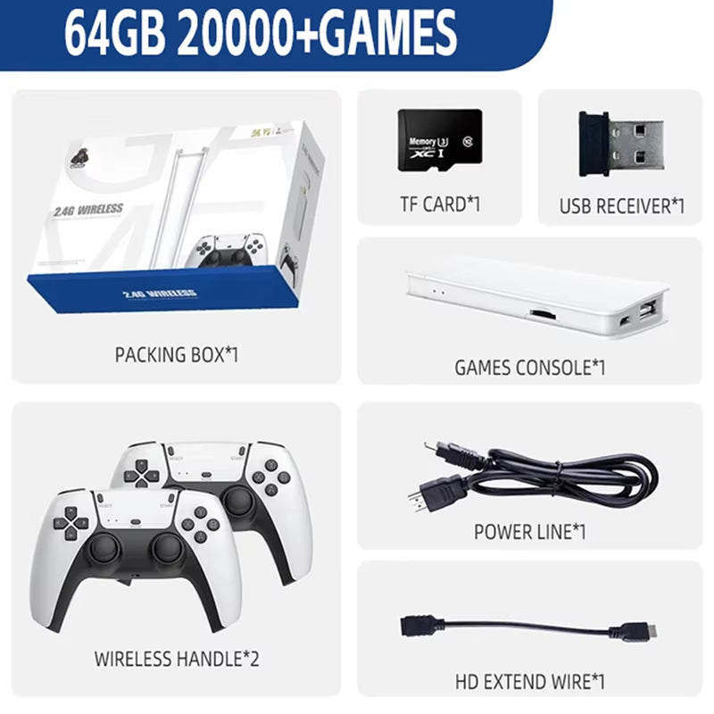 M15 Retro Game Console 64GB 20000+Game 4K High-Definition Output Handheld Video Game Stick 20+Emulator GBA PS1 Arcade Game